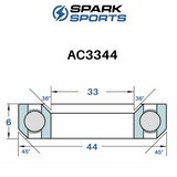 Canyon Grail CF IS44/IS44 | Kit de Roulements de Jeu de Direction 