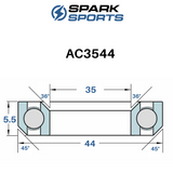 Canyon Grail CF IS44/IS44 | Kit de Roulements de Jeu de Direction 