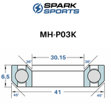 2 x Kit de rodamientos de dirección sellados para Hope Tapered 1 1/8 1.5 HS123 HS135 (AG)