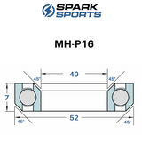 2 x kit cuscinetti sterzo sigillati per Hope Tapered 1 1/8 1.5 HS123 HS135 (AG)